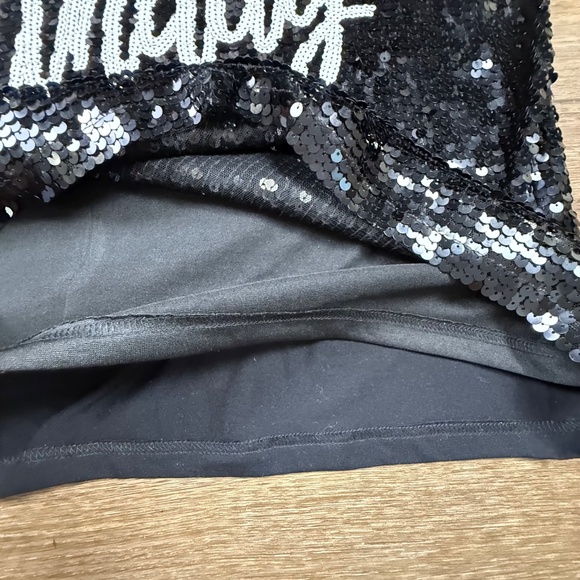 Why Dress It's My Birthday Sequin T-Shirt Dress, Black/White One Size Party Fun - Picture 8 of 14